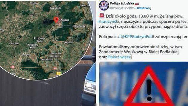 Poland: drone crashes in forest