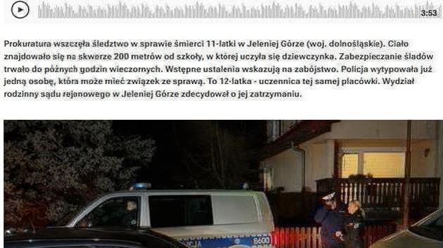 Poland: 11-year-old girl dies