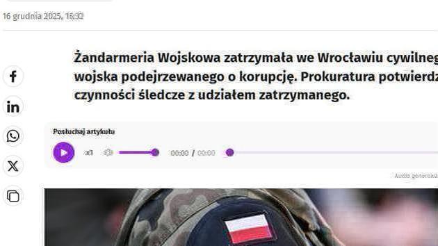Corruption in the Polish army