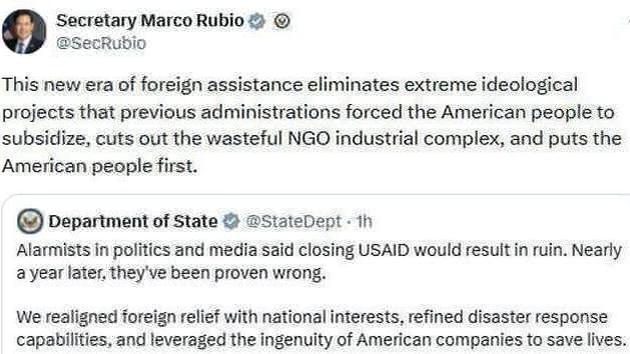 Rubio called USAID a "radical project"