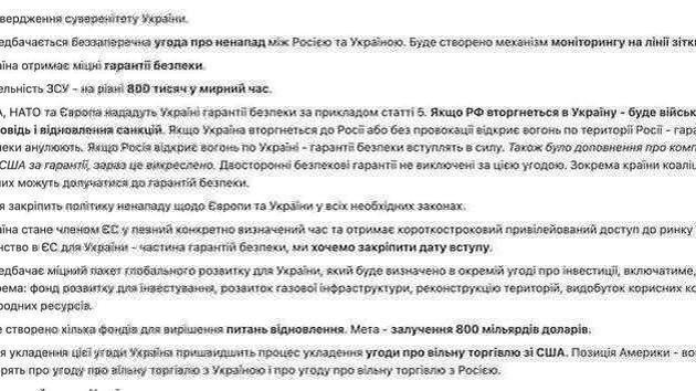 Zelenskyy proposed peace plan