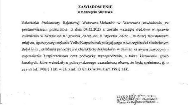 Polska otworzyła sprawę Łatuszki