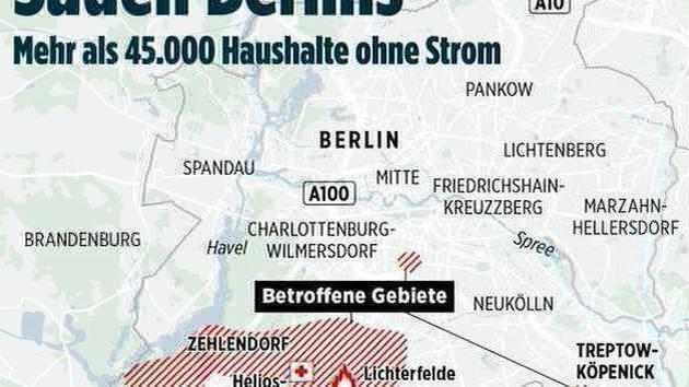 Berlino: bruciato ponte, 45mila senz'energia