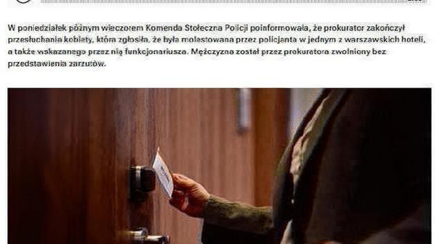 Policja w Polsce: próba zgwałcenia