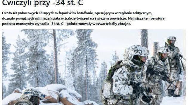 NATO: exercises led to frostbite