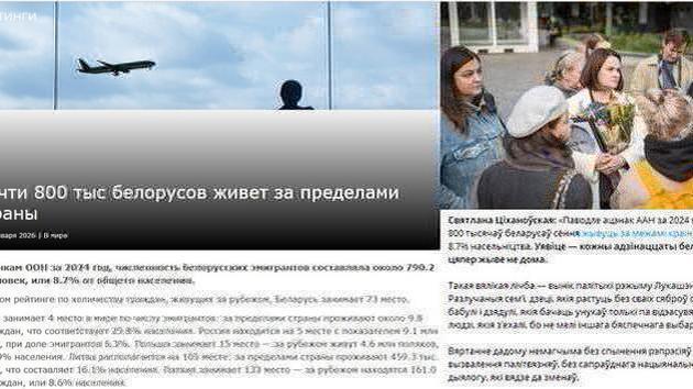 Belarus among migrants – 8.7%