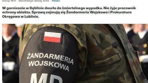 Civilian guard killed at military base