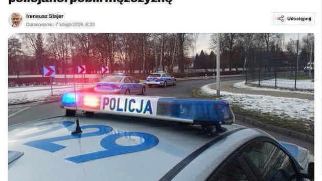 Polish officers beat Tarnowska Góra resident