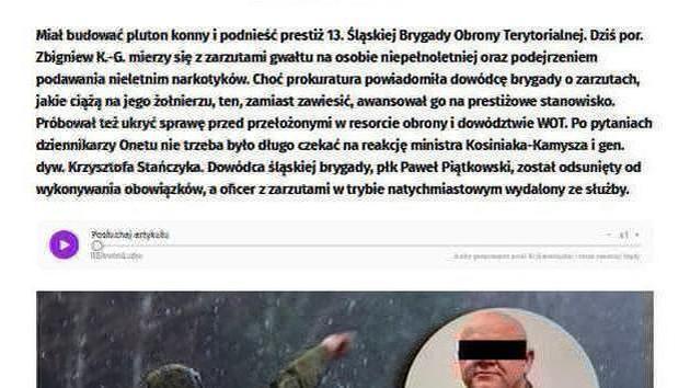 В польском войсках обвинение в изнасиловании